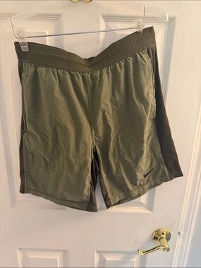 Nike Olive & Dark Green Athletic Shorts